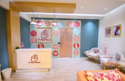 Office Space - 2 Bedrooms - 1 Bathroom for rent in Bank Center Street - South Teseen St. - The 5th Settlement - New Cairo City - Cairo