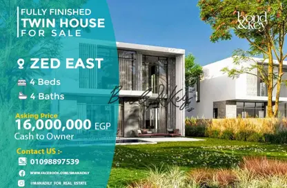 Twin House - 4 Bedrooms - 4 Bathrooms for sale in Zed East - 5th Settlement Compounds - The 5th Settlement - New Cairo City - Cairo