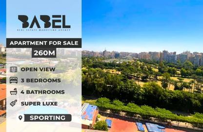 Apartment - 3 Bedrooms - 4 Bathrooms for sale in Sporting - Hay Sharq - Alexandria