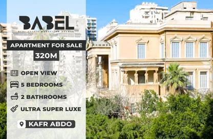 Apartment - 5 Bedrooms - 2 Bathrooms for sale in Kafr Abdo - Roushdy - Hay Sharq - Alexandria