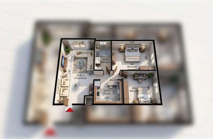Apartment - 2 Bedrooms - 2 Bathrooms for sale in Gate 4 - Mena - Hadayek El Ahram - Giza