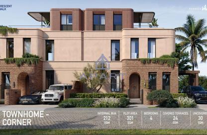 Townhouse - 3 Bedrooms - 4 Bathrooms for sale in Crescent Walk - 5th Settlement Compounds - The 5th Settlement - New Cairo City - Cairo