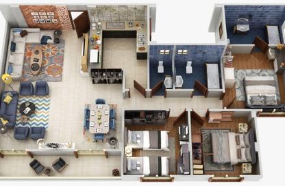 Apartment - 3 Bedrooms - 3 Bathrooms for sale in Bait Alwatan - The 5th Settlement - New Cairo City - Cairo