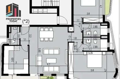 شقة - 2 غرف نوم - 3 حمامات للبيع في باديه بالم هيلز - كمبوندات 6 أكتوبر - مدينة 6 أكتوبر - الجيزة