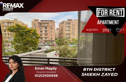Apartment - 3 Bedrooms - 3 Bathrooms for rent in 8th District - Sheikh Zayed City - Giza