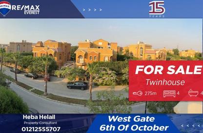 Twin House - 4 Bedrooms - 4 Bathrooms for sale in West Gate - 6 October Compounds - 6 October City - Giza