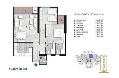 شقة - 2 - 3 للبيع في في صوارى - ووترفرونت - صوارى - كمبوندات الاسكندرية - الاسكندرية