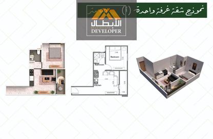 Apartment - 1 Bedroom - 1 Bathroom for sale in El Hegaz Gate Abtal - El Hegaz District - Hurghada - Red Sea