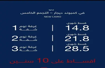 شقة - غرفة نوم - 1 حمام للبيع في ريدي - كمبوندات التجمع الخامس - التجمع الخامس - مدينة القاهرة الجديدة - القاهرة