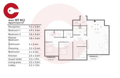 Apartment - 3 Bedrooms - 3 Bathrooms for sale in The One - Smouha - Hay Sharq - Alexandria Apartment - 3 Bedrooms - 3 Bathrooms for sale in The One - Smouha - Hay Sharq - Alexandria