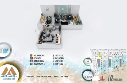 Apartment - 1 Bedroom - 1 Bathroom for sale in El Kawther District - Hurghada - Red Sea