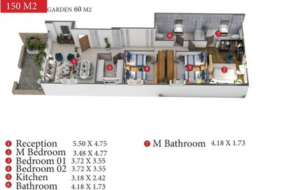 Apartment - 3 Bedrooms - 2 Bathrooms for sale in New Narges - New Cairo City - Cairo Apartment - 3 Bedrooms - 2 Bathrooms for sale in New Narges - New Cairo City - Cairo