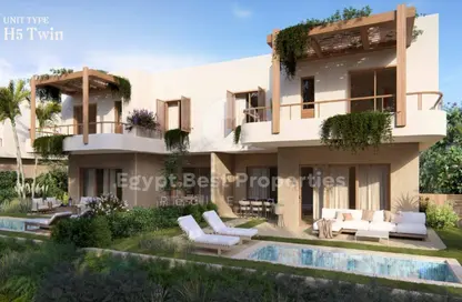 تاون هاوس - 3 غرف نوم - 4 حمامات للبيع في رملة ليك سايد - قسم الضبعة - الساحل الشمالي