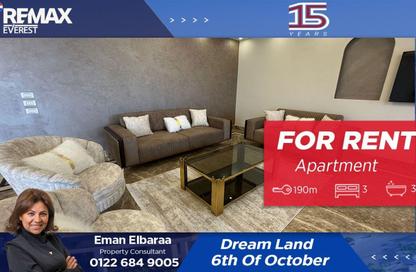 Apartment - 3 Bedrooms - 3 Bathrooms for rent in Dream Land - Al Wahat Road - 6 October City - Giza