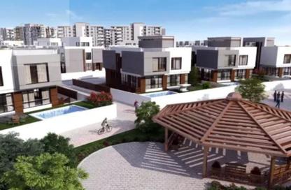 Townhouse - 3 Bedrooms - 3 Bathrooms for sale in Bleu Vert - New Capital Compounds - New Capital City - Cairo Townhouse - 3 Bedrooms - 3 Bathrooms for sale in Bleu Vert - New Capital Compounds - New Capital City - Cairo