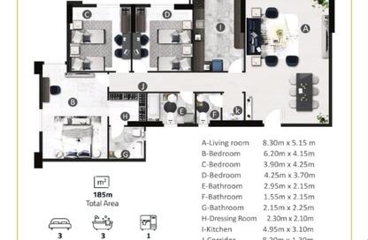 Apartment - 3 Bedrooms - 3 Bathrooms for sale in Vee Sawari - Waterfront - Sawary - Alexandria Compounds - Alexandria