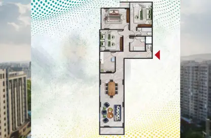 شقة - 3 غرف نوم - 3 حمامات للبيع في البوابة الثانية - احمس - حدائق الاهرام - الجيزة