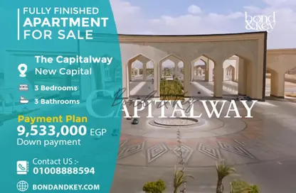 Apartment - 3 Bedrooms - 3 Bathrooms for sale in The Capital Way - New Capital Compounds - New Capital City - Cairo