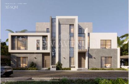 Twin House - 4 Bedrooms - 5 Bathrooms for sale in Saada Compound - New Cairo City - Cairo