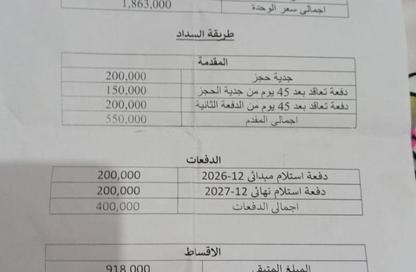 شقة - 3 غرف نوم - 1 حمام للبيع في اب ويست - مدينة 6 أكتوبر - الجيزة
