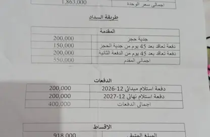 شقة - 3 غرف نوم - 1 حمام للبيع في اب ويست - مدينة 6 أكتوبر - الجيزة