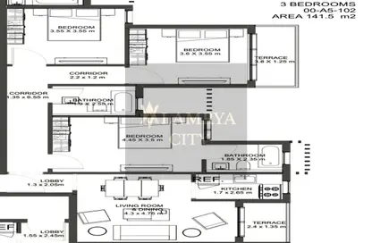 شقة - 3 غرف نوم - 2 حمامات للبيع في كمبوندات العاصمة الإدارية الجديدة - العاصمة الإدارية الجديدة - القاهرة