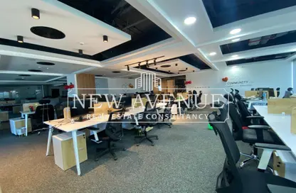 Office Space - 1 Bedroom - 1 Bathroom for rent in Bank Center Street - South Teseen St. - The 5th Settlement - New Cairo City - Cairo