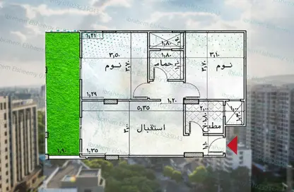 شقة - 2 غرف نوم - 1 حمام للبيع في البوابة الثالثة - منقرع - حدائق الاهرام - الجيزة