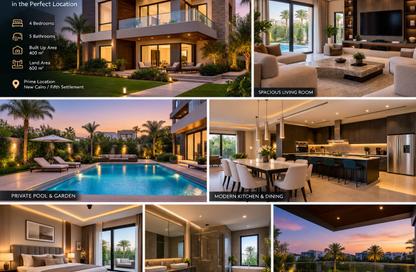 Villa - 6 - 5 for rent in Cairo Festival City - North Investors Area - New Cairo City - Cairo