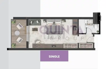 شقق فندقية - 1 حمام للبيع في لاكوينتا هايتس - الغردقة - محافظة البحر الاحمر