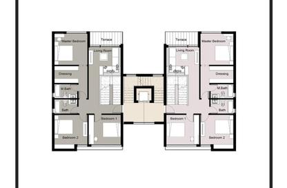 Duplex - 3 Bedrooms - 4 Bathrooms for sale in Palm Hills - Alexandria Compounds - Alexandria