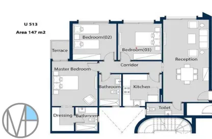 Apartment - 3 Bedrooms - 3 Bathrooms for sale in Green Avenue - New Capital Compounds - New Capital City - Cairo