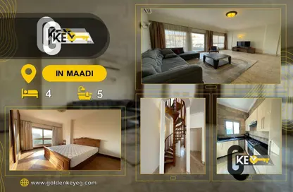 Roof - 4 Bedrooms - 5 Bathrooms for rent in Sarayat Al Maadi - Hay El Maadi - Cairo