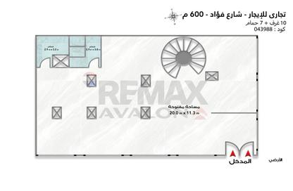 طابق كامل - استوديو - 7 للايجار في شارع فؤاد - محطة الرمل - حي وسط - الاسكندرية