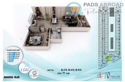 Apartment - 1 Bedroom - 1 Bathroom for sale in Al Ahyaa District - Hurghada - Red Sea Apartment - 1 Bedroom - 1 Bathroom for sale in Al Ahyaa District - Hurghada - Red Sea