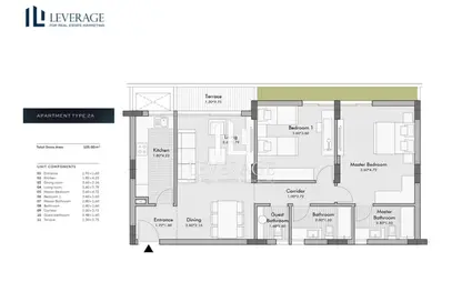 شقة - 2 غرف نوم - 3 حمامات للبيع في كمبوند البروج - كمبوندات الشروق - مدينة الشروق - القاهرة