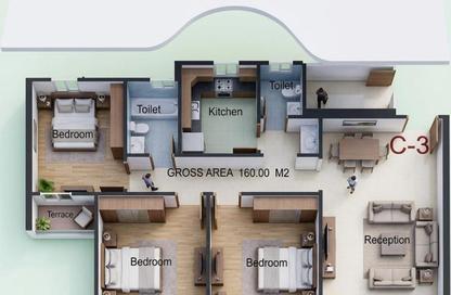 Apartment - 3 Bedrooms - 3 Bathrooms for sale in La Capitale Suite Lagoons - New Capital Compounds - New Capital City - Cairo