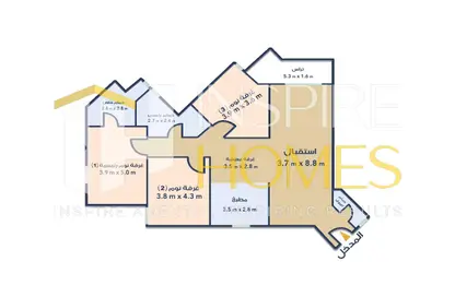 Apartment - 4 Bedrooms - 3 Bathrooms for sale in Sky line - Smouha - Hay Sharq - Alexandria