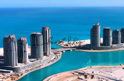 شقة - 2 غرف نوم - 2 حمامات للبيع في بيتش فرونت تاورز - مدينة العلمين الجديدة - العلمين - الساحل الشمالي