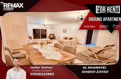 Apartment - 3 Bedrooms - 2 Bathrooms for rent in Al Khamayel city - Sheikh Zayed Compounds - Sheikh Zayed City - Giza