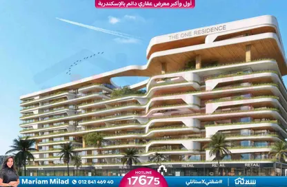 Apartment - 2 Bedrooms - 2 Bathrooms for sale in The One - Smouha - Hay Sharq - Alexandria
