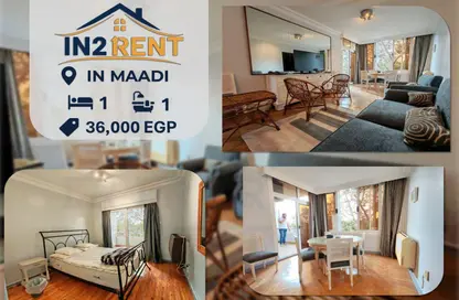 Apartment - 1 Bedroom - 1 Bathroom for rent in Sarayat Al Maadi - Hay El Maadi - Cairo