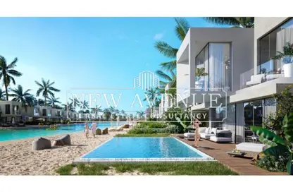 فيلا - 3 غرف نوم - 3 حمامات للبيع في ازها الساحل الشمالي - راس الحكمة - الساحل الشمالي