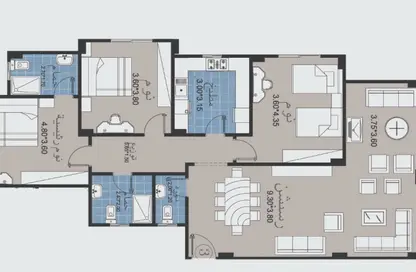Apartment - 3 Bedrooms - 3 Bathrooms for sale in Bait Alwatan - The 5th Settlement - New Cairo City - Cairo