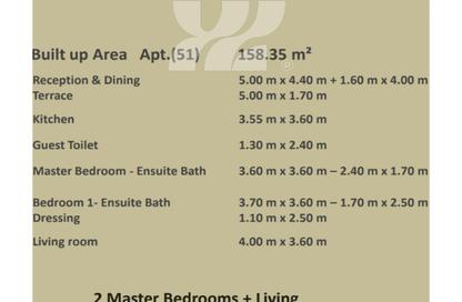 Apartment - 2 Bedrooms - 3 Bathrooms for sale in Palm Hills New Cairo - 5th Settlement Compounds - The 5th Settlement - New Cairo City - Cairo