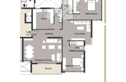 Apartment - 2 Bedrooms - 3 Bathrooms for sale in Palm Hills New Cairo - 5th Settlement Compounds - The 5th Settlement - New Cairo City - Cairo