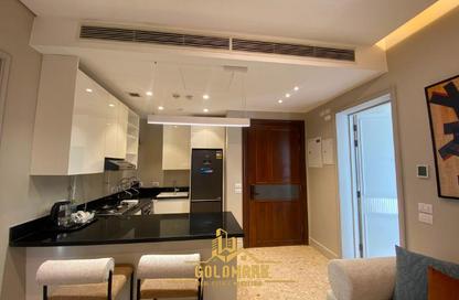 Apartment - 1 Bedroom - 2 Bathrooms for rent in Aljazi Marriott Residences - Mohamed Naguib Axis - North Investors Area - New Cairo City - Cairo