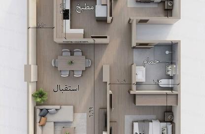شقة - 2 غرف نوم - 2 حمامات للبيع في البوابة الاولي - خوفو - حدائق الاهرام - الجيزة