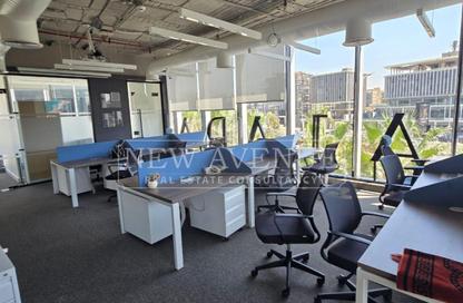 Office Space - Studio - 2 Bathrooms for rent in The Water Way - North Investors Area - New Cairo City - Cairo