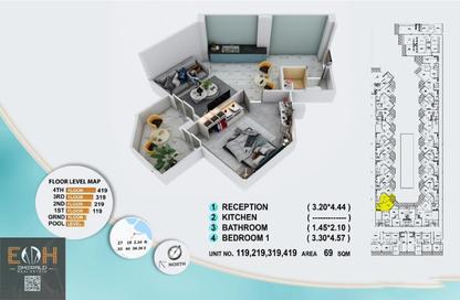 Apartment - 1 Bedroom - 1 Bathroom for sale in Al Ahyaa District - Hurghada - Red Sea
